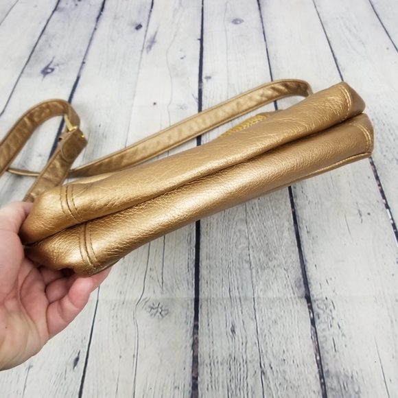 SAS | gold metallic snake print crossbody purse - Picture 5 of 12
